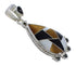 Silver Multicolor Southwestern Pendant YX70734